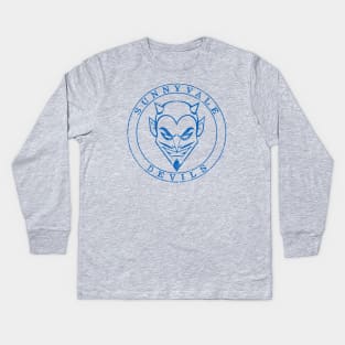 Sunnyvale Devils (blue-worn) [Rx-Tp] Kids Long Sleeve T-Shirt